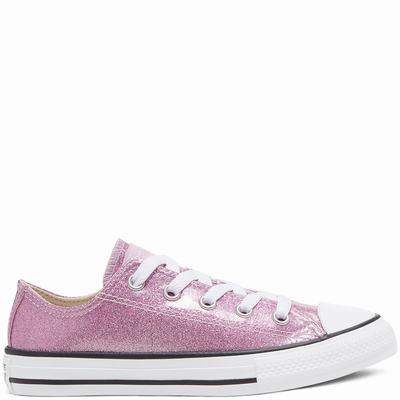 Gyerek Converse Coated Glitter Chuck Taylor All Star Tornacipő CO7158423 Rózsaszín/Fehér